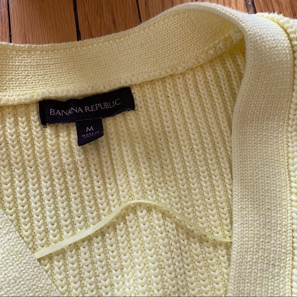 Banana Republic Butter Chunky Ribbed Cardigan Sweater, “Yellow Confetti” Knit - Picture 9 of 17